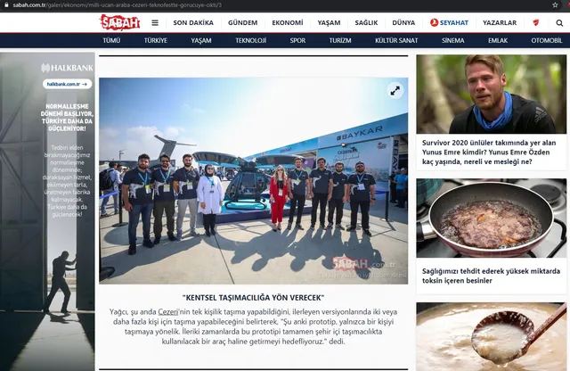 Ahmet Yasin Civan — Sabah 2019: Cezeri: “Kentsel taşımacılığa yön verecek”